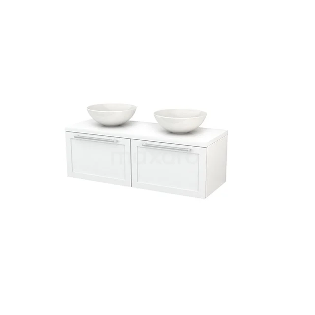 White bathroom unit with vanity units with basin, sleek design, suitable for modern bathrooms, high-quality finish.