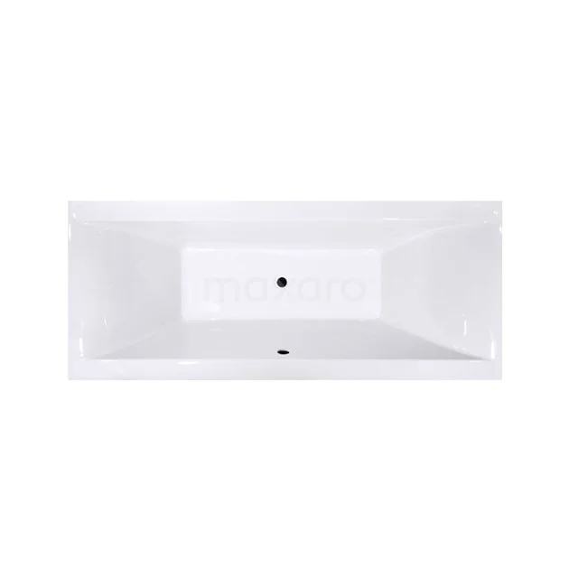 Rectangular white acrylic bathtub, Diamond model, sleek design; ideal for modern bathrooms.