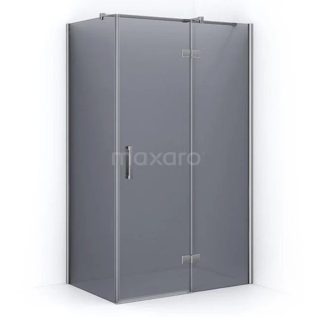 Grey Shower enclosure with glass sliding doors, minimalist design, ideal for modern bathrooms.