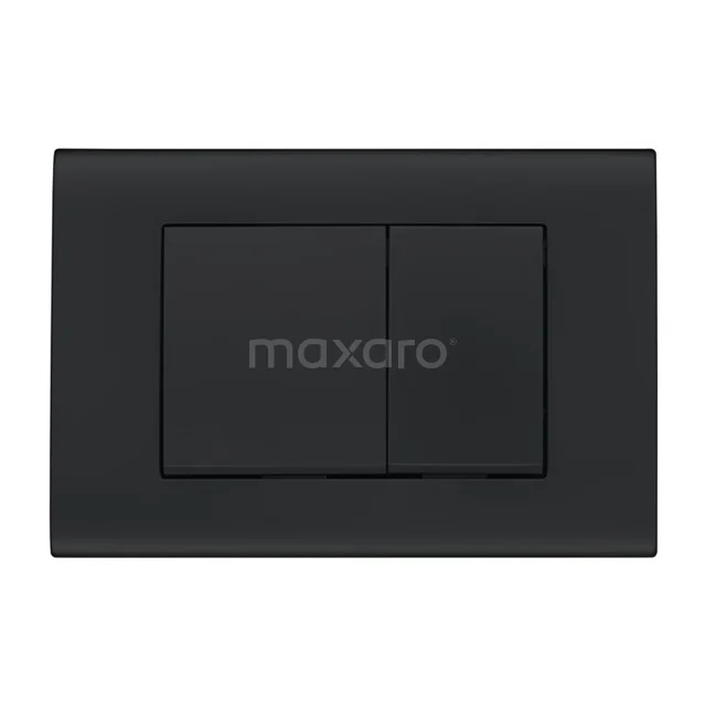 Bedienfeld WC | Matt Schwarz KSW001DMB Schwarze doppelte Druckplatte Bäder+ Nova, straffes Design, ideal für ein modernes Badezimmer.