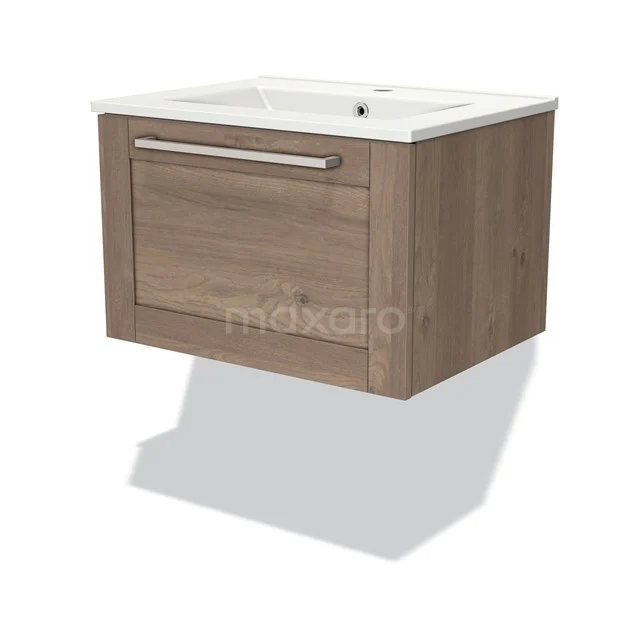 Wooden vanity units with basin, modern hanging design, white drawers, ideal for compact bathroom use.