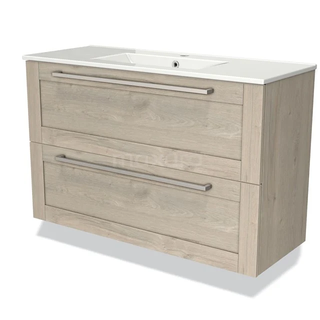 Wooden bathroom unit with two drawers and white vanity units with basin, modern design and durable finish for a stylish bathroom.