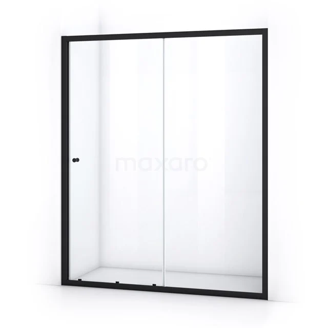 Ruby Allure Shower door | 160 cm Matte black Clear glass Sliding door S0820-1600M