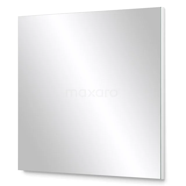 Viereckiger Badezimmerspiegel, schlichtes Design, ohne Rahmen, Klarglas, ideal für moderne Einrichtungsstile.