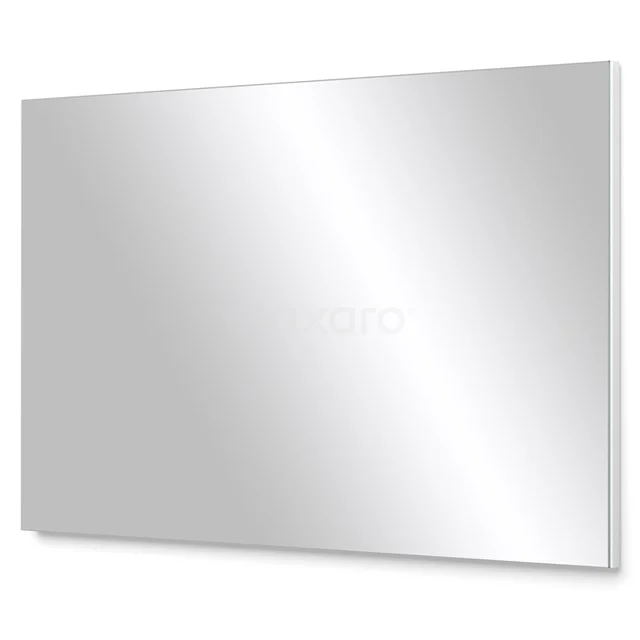 Rectangular wall mirror with silver edge, ideal for modern bathrooms. Minimalist design, high-quality glass.