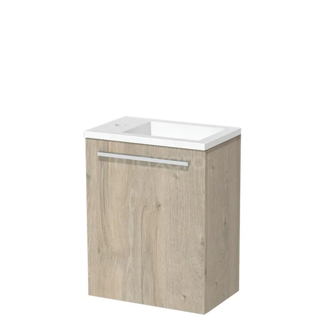 Modulo Pico Toilet unit with basin | 40 cm Light grey oak Flat front Solid surface TMW10-00237