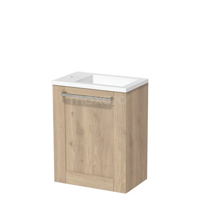 Modulo Pico Toiletmeubel met wastafel | 40 cm Lichtbruin eiken Kader front Solid surface TMW10-00240