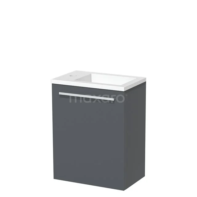 Modulo Pico Toiletmeubel met wastafel | 40 cm Donkergrijs Vlak front Solid surface TMW10-00261