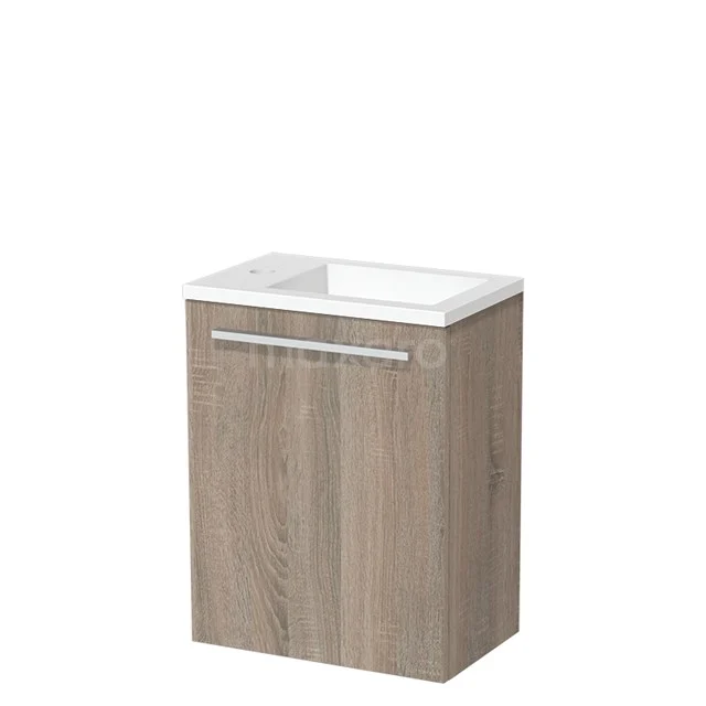 Modulo Pico Toiletmeubel met wastafel | 40 cm Eiken Vlak front Solid surface TMW10-00265