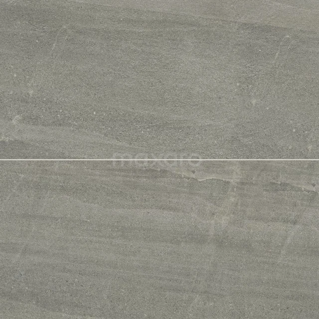 Graue keramische Badezimmerfliese mit Natursteinlook, rechteckig und matt verarbeitet. Perfekt für stilvolles Bodendesign.