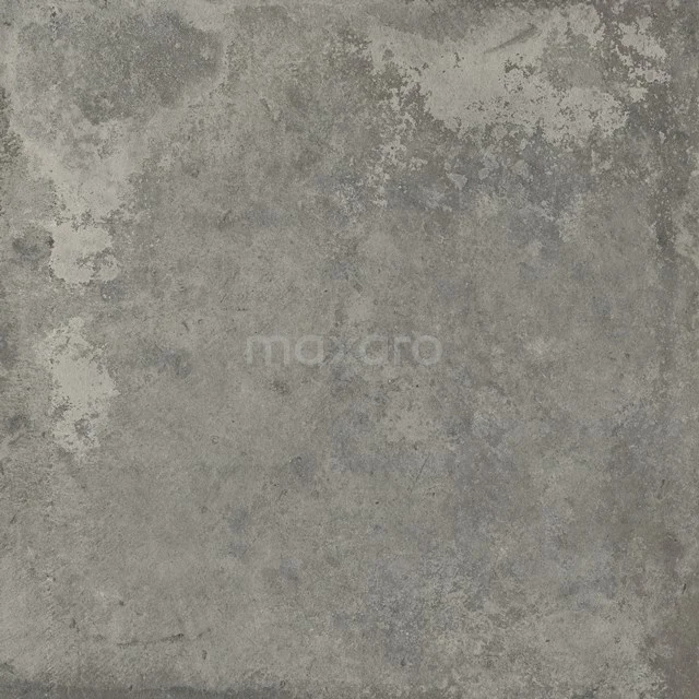 Graue keramische Badezimmerfliese mit Betonlook, quadratisch und matter Oberfläche, ideal für einen modernen Badezimmerstil.