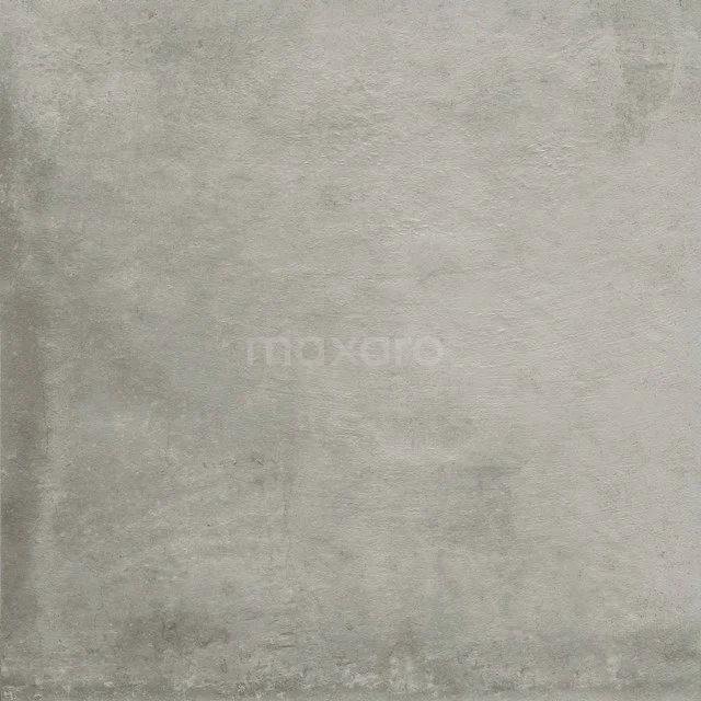 Graue keramische Badezimmerfliese, quadratisches Design, Betonlook, matt verarbeitet, ideal für modernes Badezimmerinterieur.