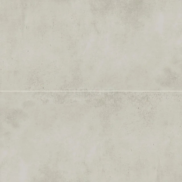 Graue keramische Badezimmerfliese, matte Oberfläche mit subtiler Betonoptik, perfekt für moderne und minimalistische Bäder.