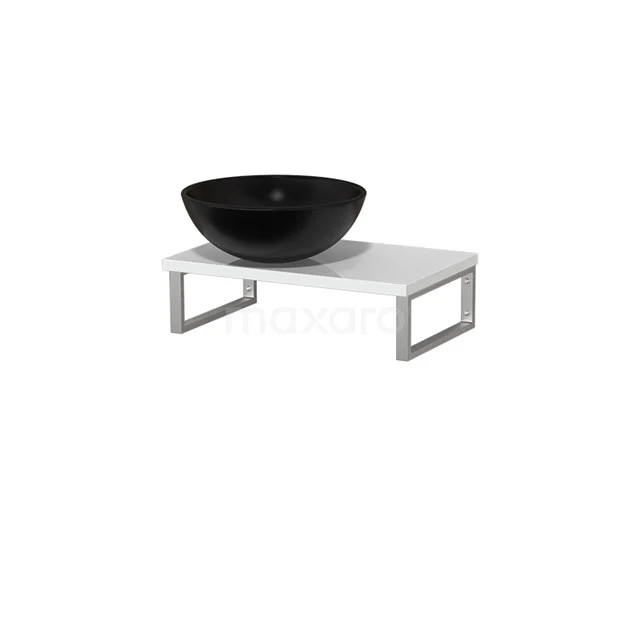 Modulo Pico Basin worktop with basin worktop | 41 cm High-gloss white Matte black Ceramic TMK01-00161