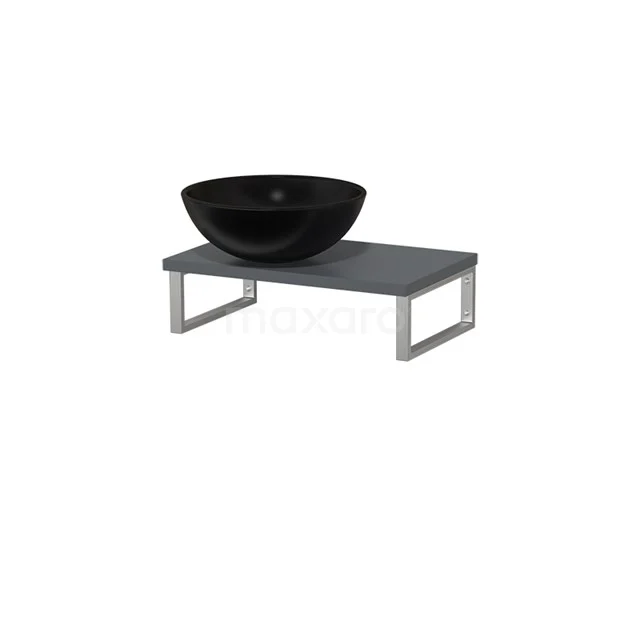 Modulo Pico Basin worktop with countertop wash basin | 41 cm Dark grey Matte black Ceramic TMK01-00163