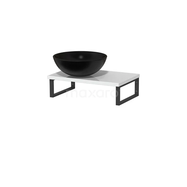 Modulo Pico Basin worktop with basin worktop | 41 cm High-gloss white Matte black Ceramic TMK01-00175