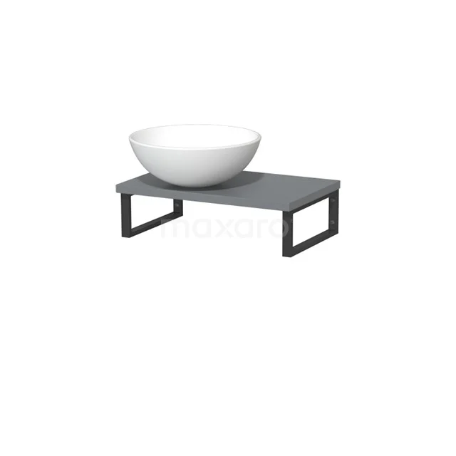 Modulo Pico Basin worktop with countertop wash basin | 41 cm Mid grey Matte white Ceramic TMK01-00202