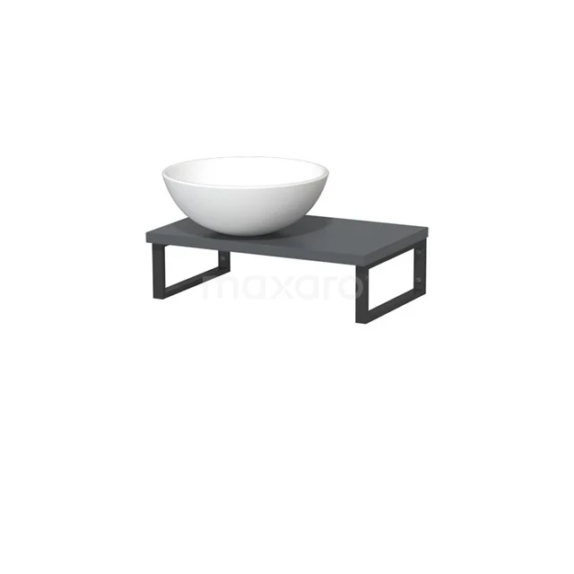 Modulo Pico Basin worktop with basin | 41 cm Dark grey Matte white Ceramic TMK01-00205