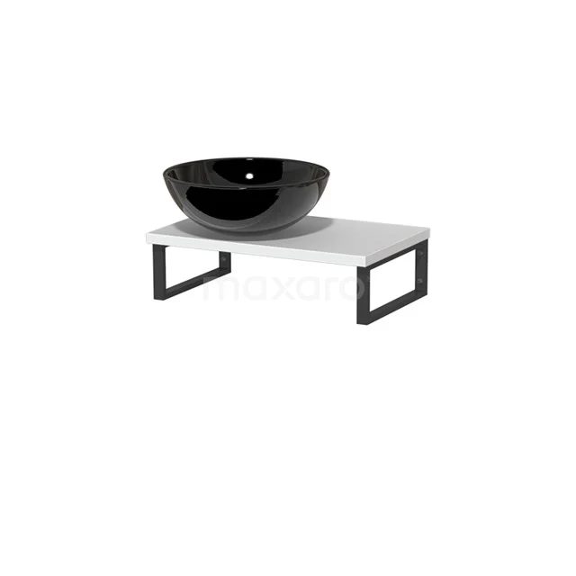 Modulo Pico Basin worktop with basin worktop | 41 cm Matte white High-gloss black Ceramic TMK01-00232