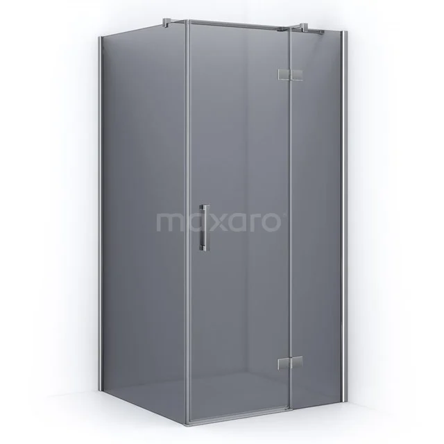 Diamond Shower enclosure | 90x90 cm Chrome Smoke glass Pivot door Square CDB223609311C