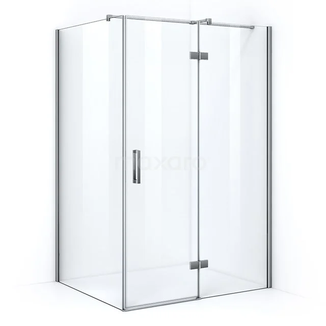 Pearl Duschkabine | 110x90 cm Chrom Drehtür Rechteck CPB0956320C Glas Duschkabine mit rechteckigem Design, silberfarbigen Akzenten und Drehtür, perfekt für modernen Badezimmerkomfort.