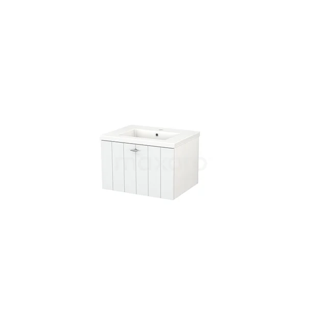 White bathroom cabinet with two panels, soft-close door and compact design, ideal for stylish and space-saving bathrooms.