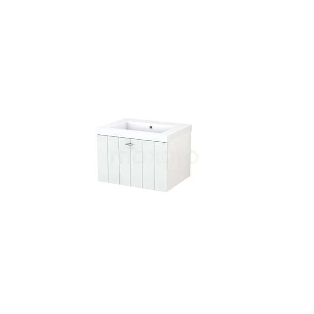 White freestanding paneled washbasin unit made of durable materials. Perfect for stylish and practical bathroom design.