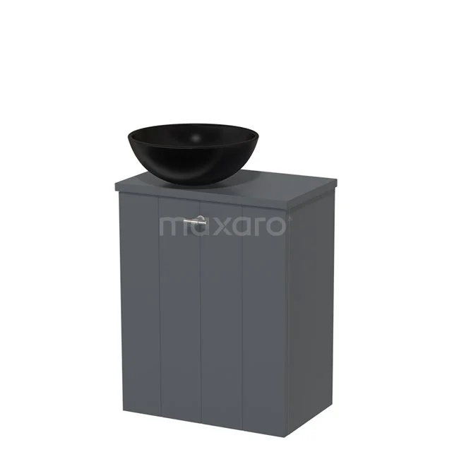 Toiletmeubel met Waskom Keramiek Modulo Donkergrijs 41 cm TMK10-07049