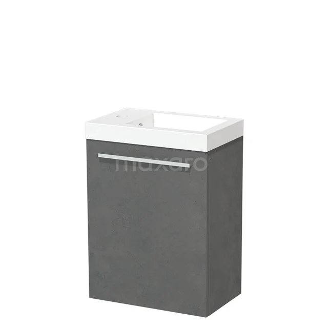 Modulo Pico Toilet unit with basin | 40 cm Dark grey concrete Flat front Mineral marble TMW10-00290
