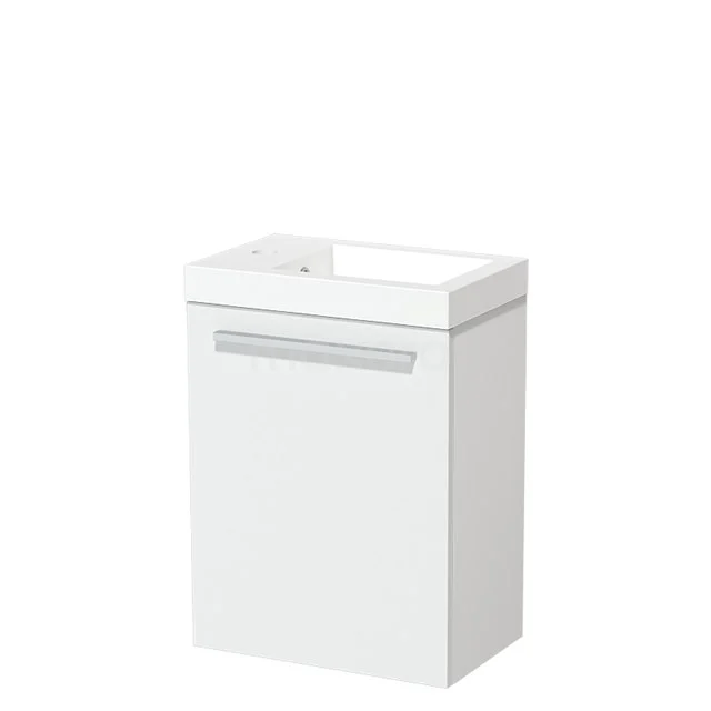 Modulo Pico Toilet unit with basin | 40 cm Matte white Flat front Mineral marble TMW10-00295