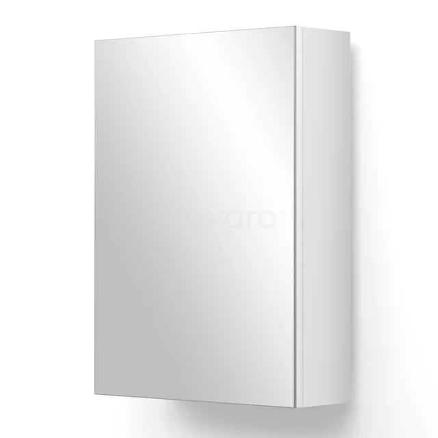 Weißes minimalistisches Badschrank mit Spiegeltür, ideal zum Verstauen und für moderne Bäder.