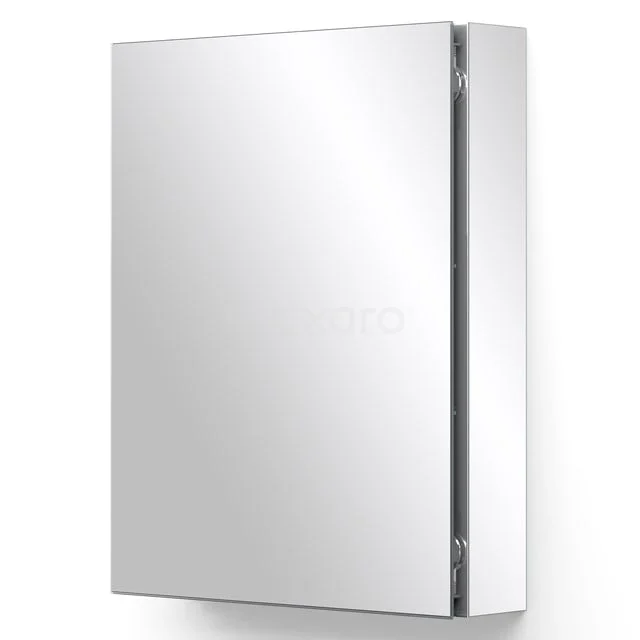 Moderne Badschrank mit Spiegel Tür, weißes Metall Design, ideal für stilvollen Stauraum im Badezimmer.