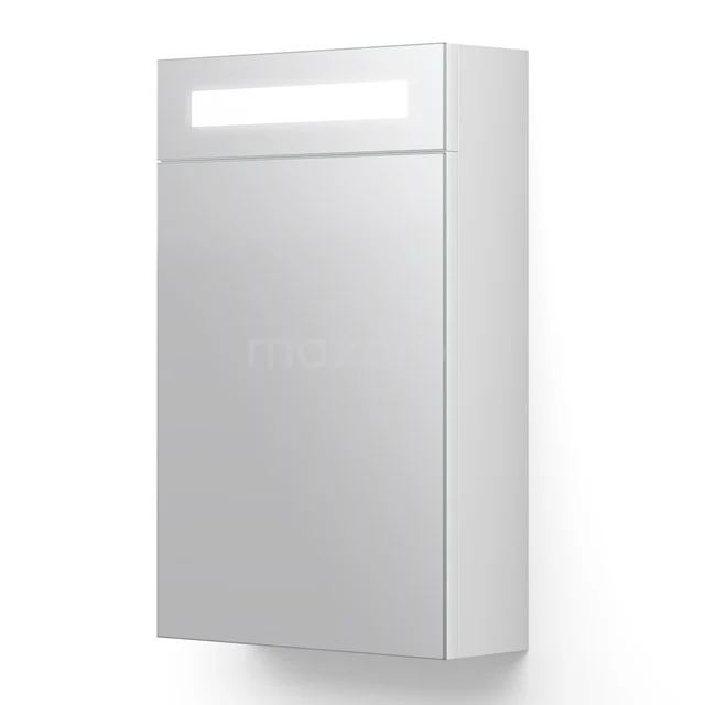 Mirror cabinet with lighting Filo 40x62.5cm High-gloss white K31-0400-40412 White bathroom cabinet with integrated LED lighting, mirror door and sleek modern design.