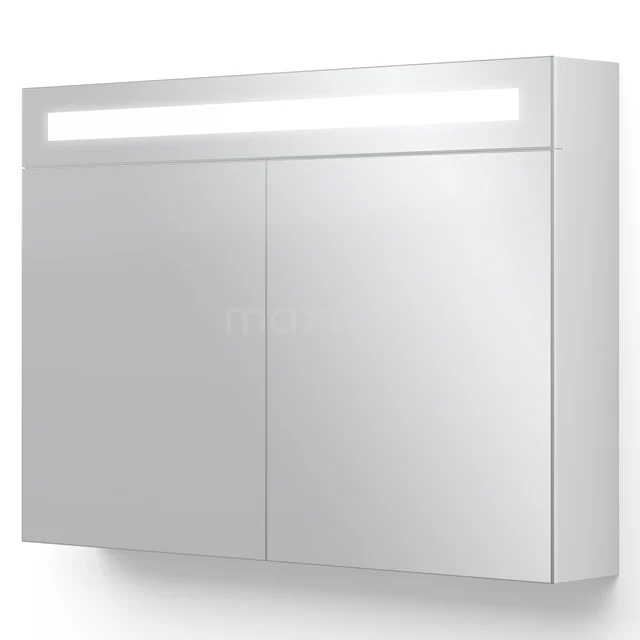 Spiegelschrank mit Beleuchtung Filo 90x62,5cm Hochglanz Weiß K31-0900-40410 Weißer Badschrank mit Spiegeltüren, integrierter LED-Beleuchtung und einem schlanken, minimalistischen Design.