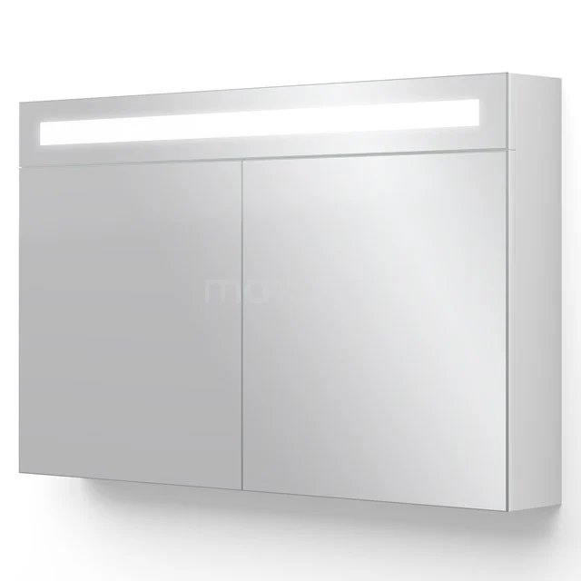 Spiegelschrank mit Beleuchtung Filo 100x62,5cm Hochglanz Weiß K31-1000-40410 Minimalistischer Badschrank mit Spiegeltüren, integrierter LED-Beleuchtung und einem eleganten weißen Design für moderne Bäder.