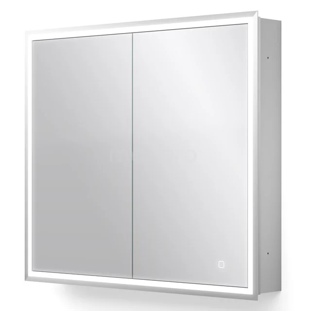 Built-in Mirror cabinet with lighting Trento 80x70cm Mirror heating and Socket K40-0800-55504