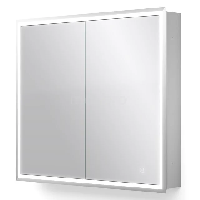 Inbouw Spiegelkast met Verlichting Trento 80x70cm Spiegelverwarming en Stopcontact K40-0800-55504