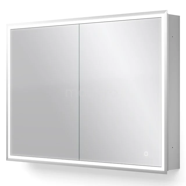 Inbouw Spiegelkast met Verlichting Trento 100x70cm Spiegelverwarming en Stopcontact K40-1000-55504