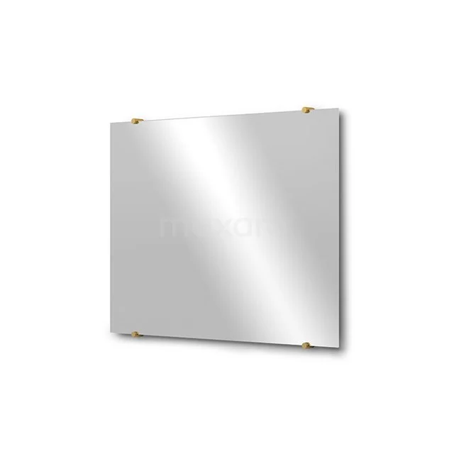 Bathroom mirror Solo 80x60cm Mirror holders Round Gold M01-080620GG