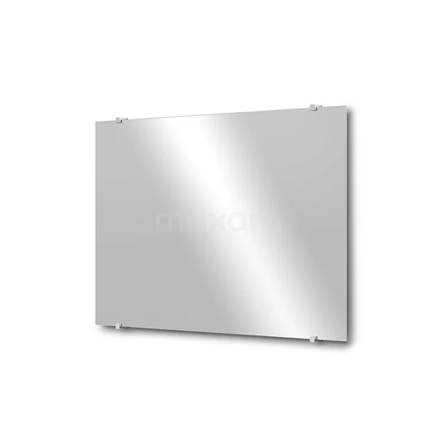 Rectangular bathroom mirror with aluminium edge, modern design and clear glass for optimal visibility in the bathroom.