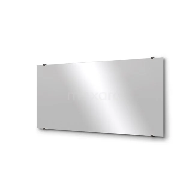 Bathroom mirror Solo 140x60cm Mirror holders Round Black chrome M01-140620BC