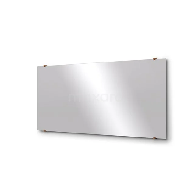 Rechteckiger Spiegel ohne Rahmen, glänzende Oberfläche, ideal für moderne Bäder.