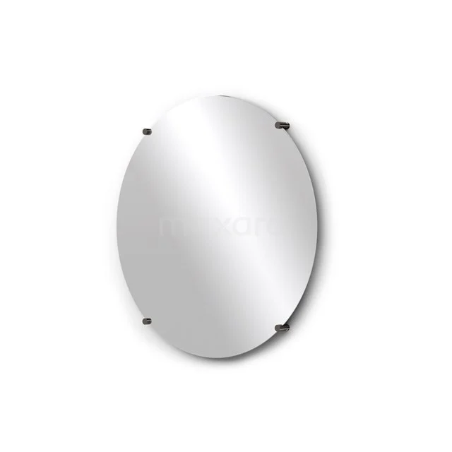 Ovale Badezimmer Spiegel mit silbernen Rändern und minimalistischem Design, perfekt für moderne Bäder.