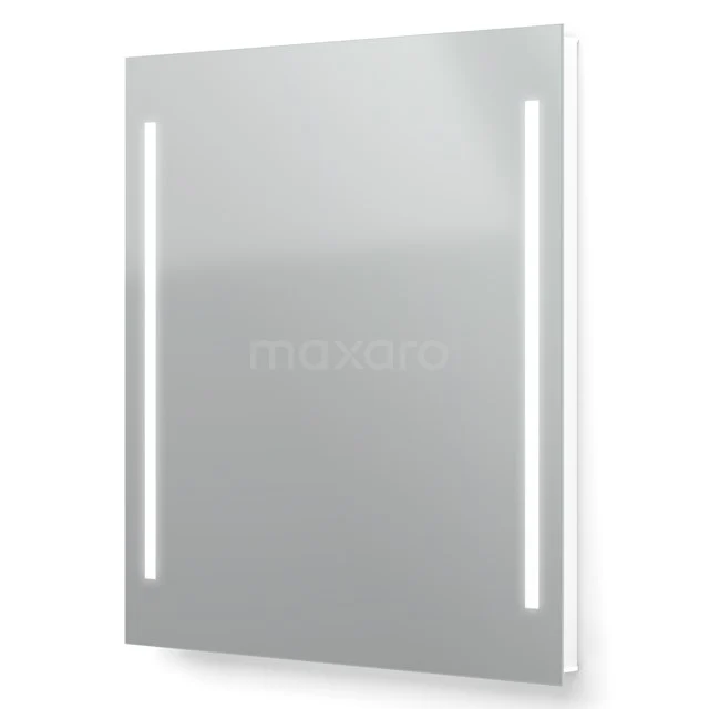 Novo Badezimmerspiegel mit LED-Beleuchtung | 70x75cm Dimmer und Steckdose M34-0700-55671 Rechteckiger LED-Badezimmerspiegel mit integrierter Beleuchtung, modernes Design, silberfarbenes Glas, ideal für ein stilvolles Badezimmer.