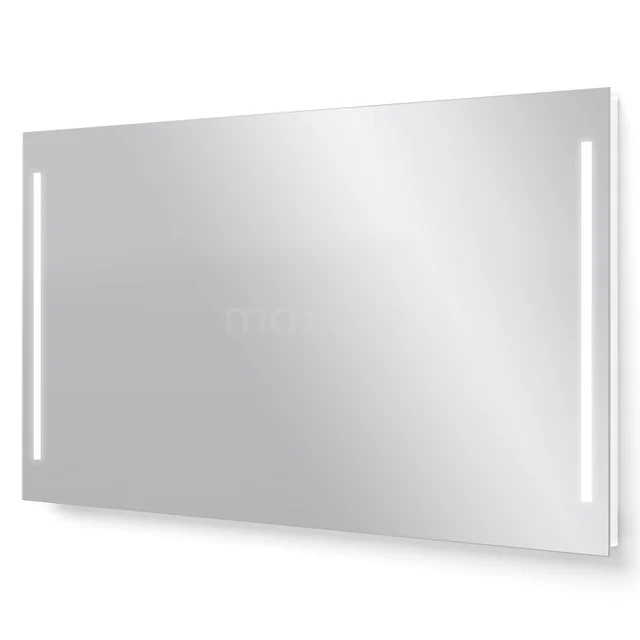 Novo Badezimmerspiegel mit LED-Beleuchtung | 140x75cm Dimmer und Steckdose M34-1400-55671 Rechteckiger Badezimmerspiegel mit LED-Beleuchtung an beiden Seiten, minimalistisches Design, Klarglas.