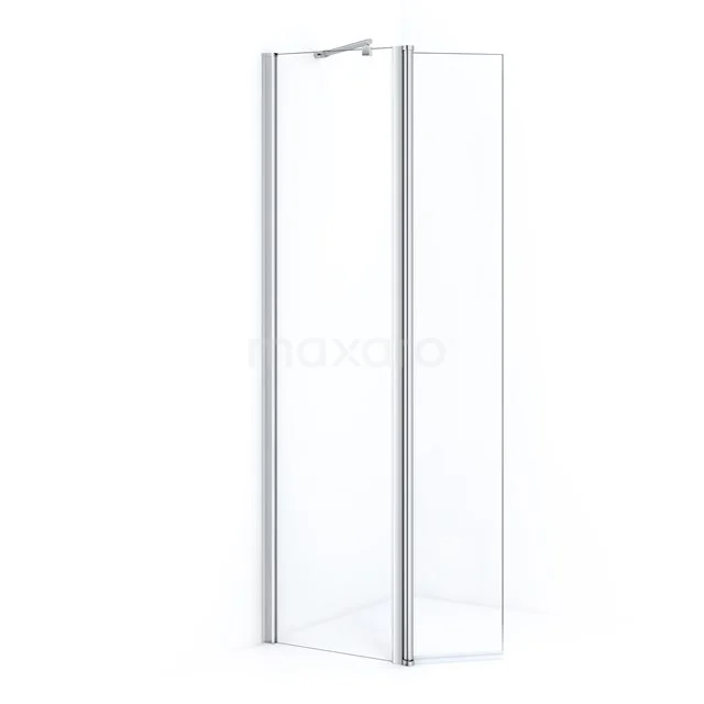 Zircon Comfort Walk-in shower | 60 cm Chrome Clear glass Fixed wall with hinged side panel GHD-0635011C