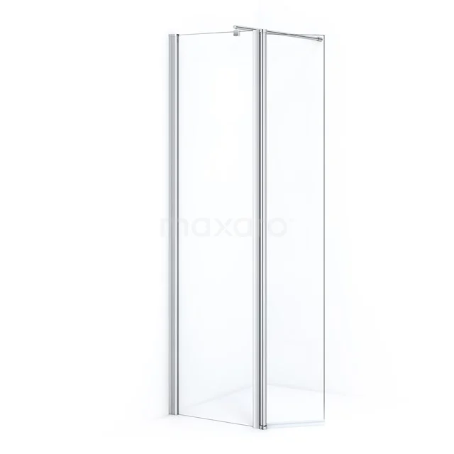 Zircon Comfort Walk-in shower | 60 cm Chrome Clear glass Fixed wall with hinged side panel GHD-0635013C