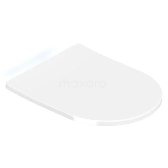 WC-Sitz verdünnt Weiß glänzend inkl. Softclose und Schnellverschluss 500.0233 Weiße, ovale WC-Sitz aus langlebigem Kunststoff, ideal für moderne Bäder, mit Softclose-Technologie.