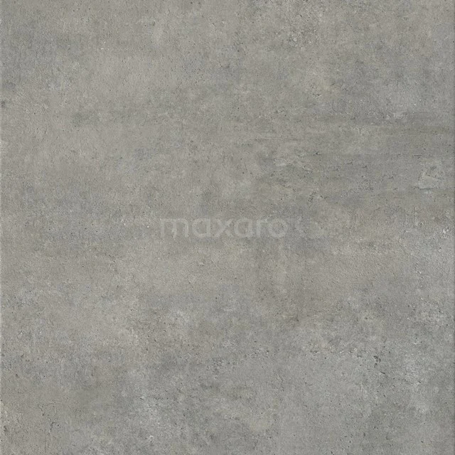 Grey ceramic floor tile with concrete look, perfect for modern bathroom designs; durable and easy-care.