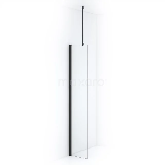 Diamond Inloopdouche | 30 cm Zwart chroom Helder glas Vaste wand IDA03710BC